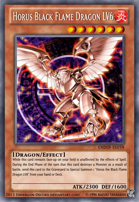 horus lv 6|horus the black flame dragon card.